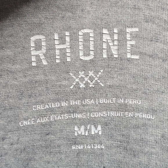 Rhone Shirt Mens Medium Gray Long Sleeve Element Pullover Workout Running‎ Gym - Picture 4 of 11